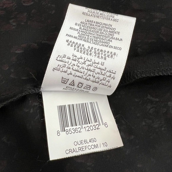 BCBGeneration Navy Blue Red Black Abstract Floral Sleeveless Dress Sz 10 - Picture 11 of 11